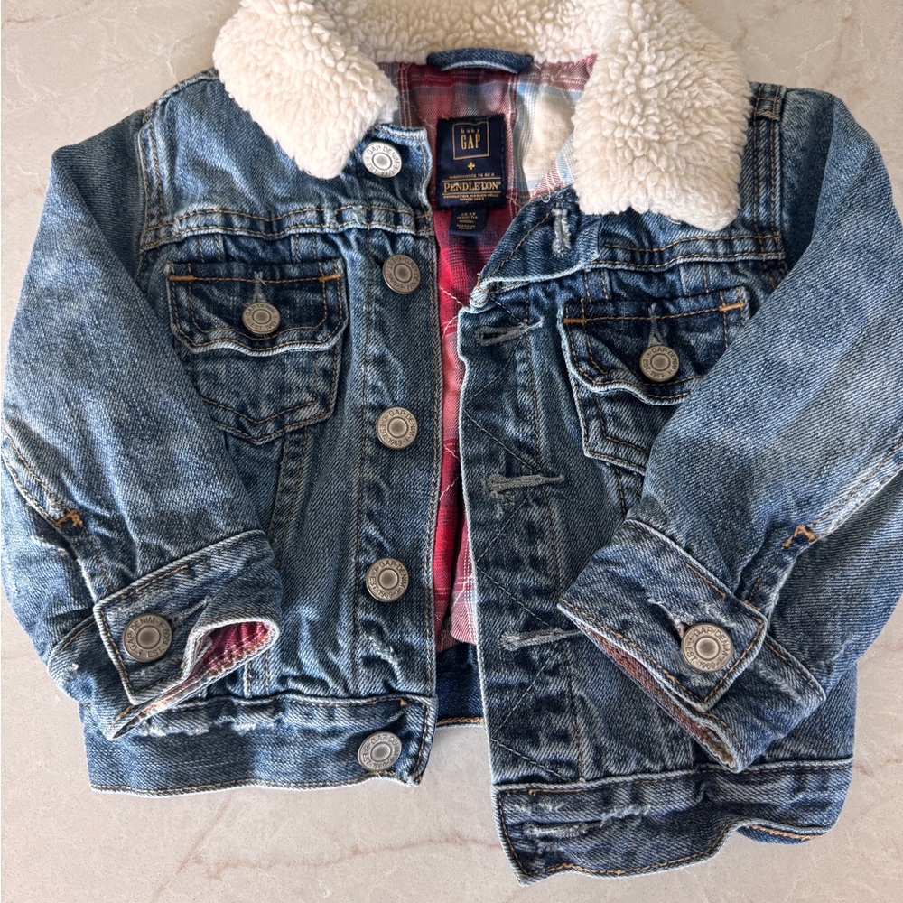 Baby GAP + Pendleton Denim Sherpa-Lined Jacket